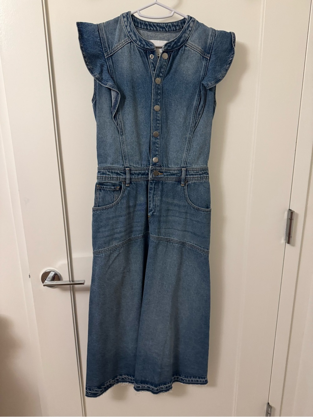 ba&sh NWT size 0 Vayea Ruffle Denim dress